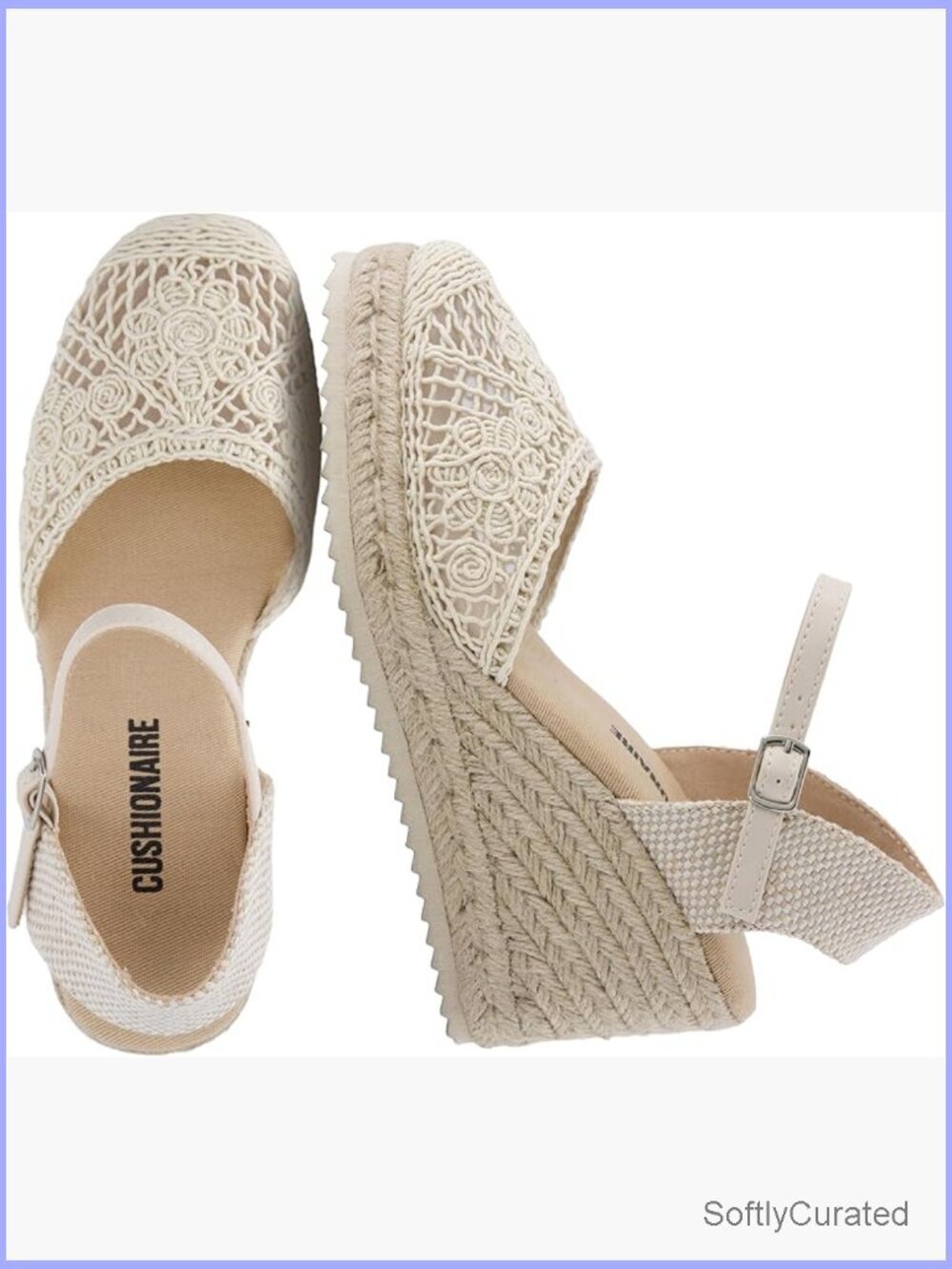 Platform Espadrilles Wedge Sandals Cushioned Footbed Ankle Strap Dressy Closed